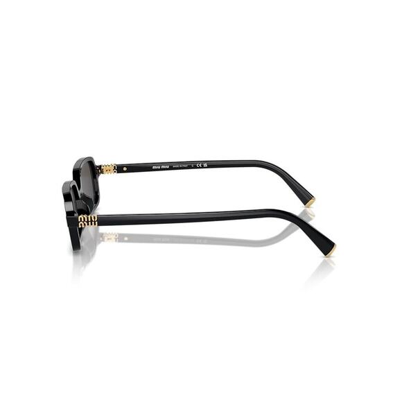 MIU MIU MU 11ZS 16K5S0 Black Gold Dark Grey Lens Women Sunglasses AUTHENTIC main image 4